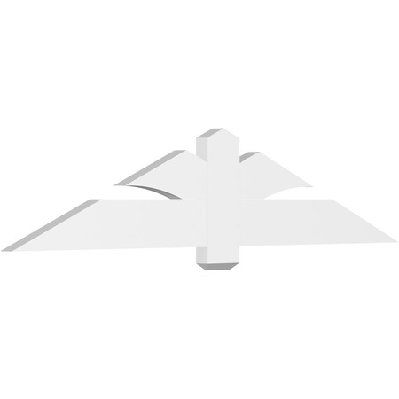 Ekena Millwork Redmond Architectural Grade PVC Gable Bracket, 72"W x 15"H x 2"D x 6"F, 5/12 Pitch GBP072X15X0206RED00